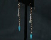 Gold and Turquoise Earrings