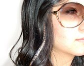 SALE Natural Brown 6 Feather Hair Extension LONG - Salon Grade : FREE micro link clamp