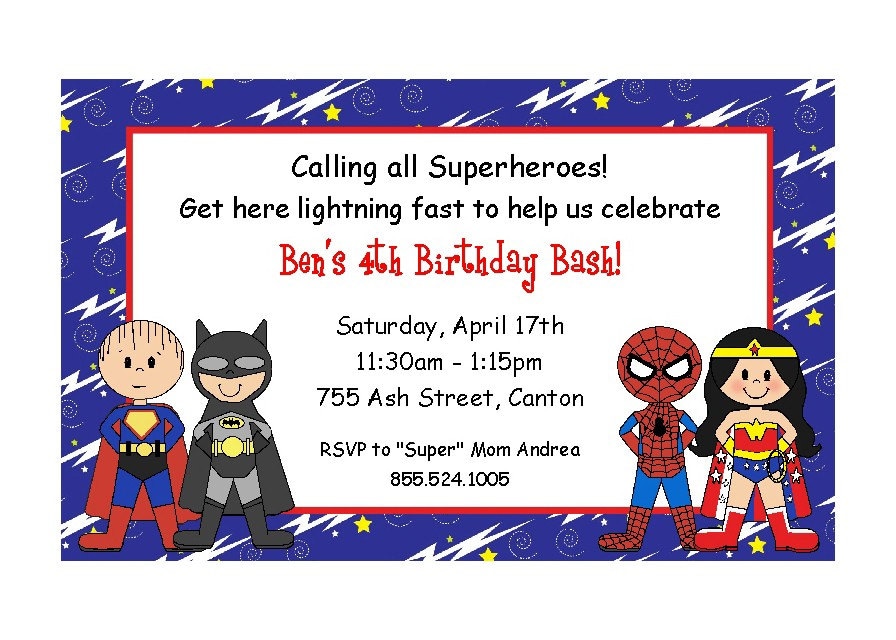 Batman Invitations