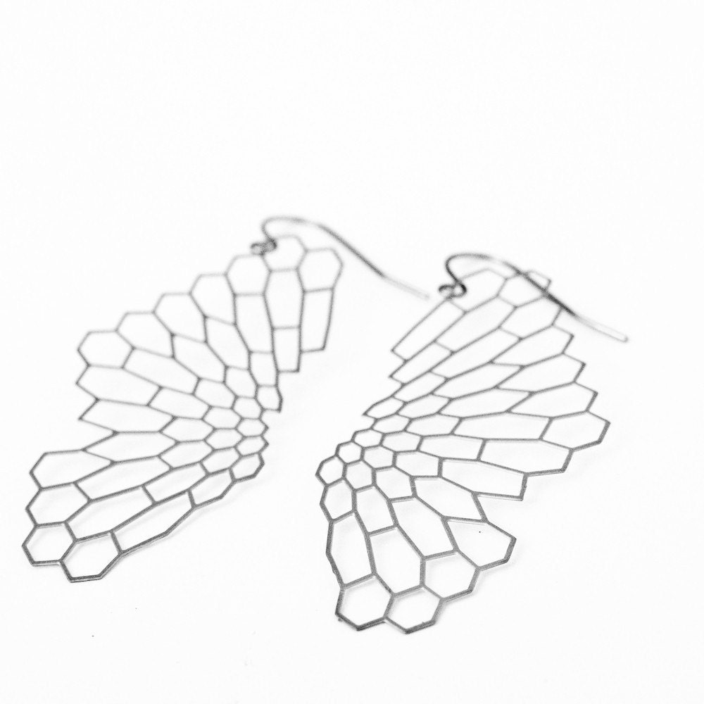 Radiolaria Earrings - stainless steel
