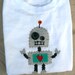 Robot Applique Onesie or shirt Custom Size and Colors