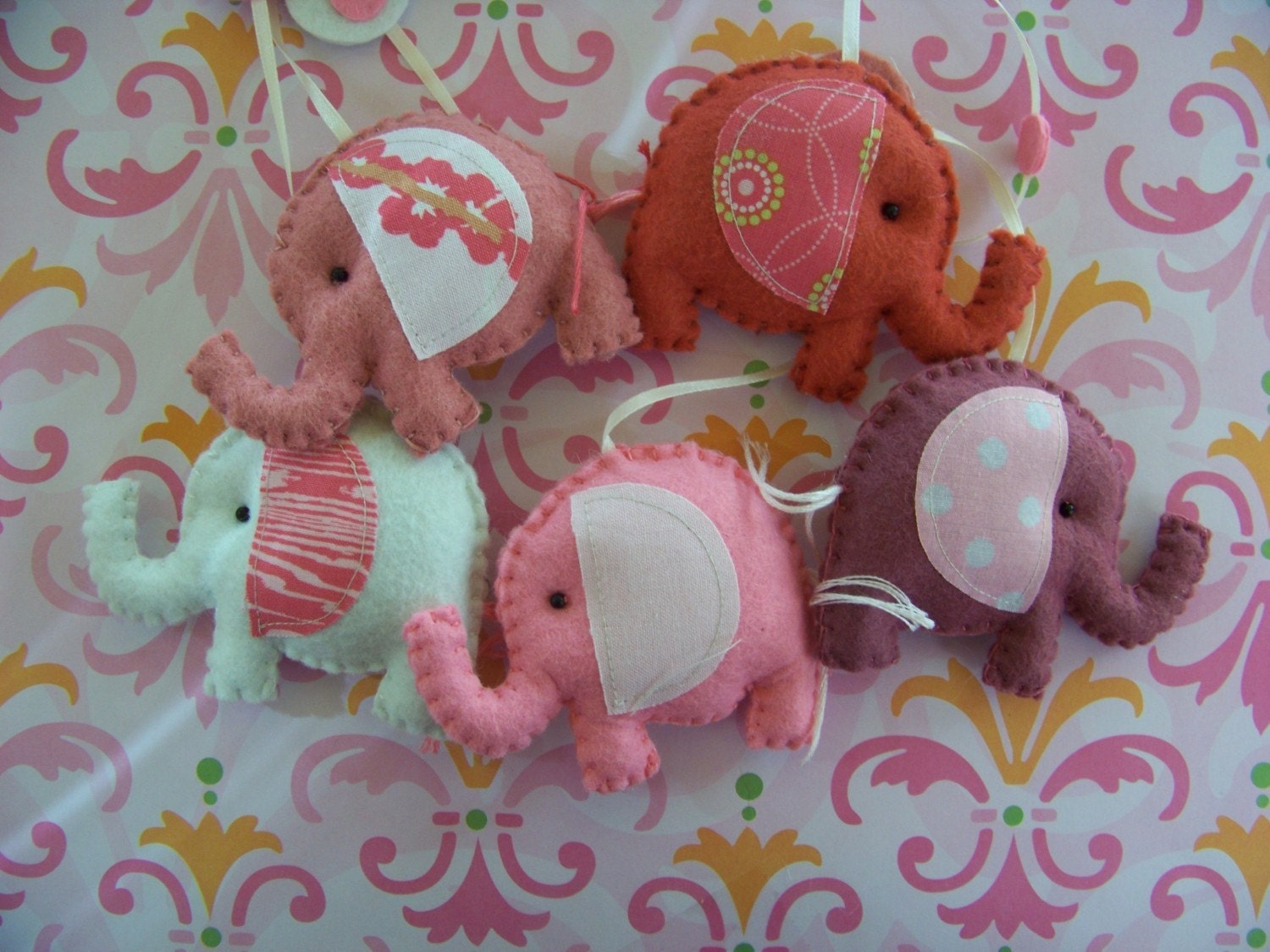 Baby Mobile - Baby Crib Mobile - Elephant Mobile -  Nursery Baby Room "Elephants Parade" (You can pick your colors)