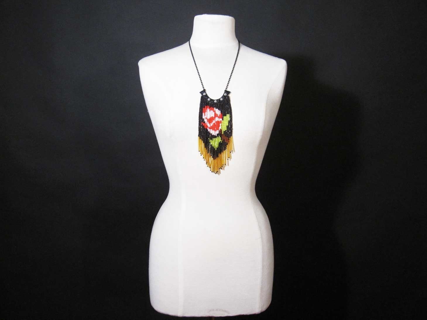 English Rose Fringe Necklace