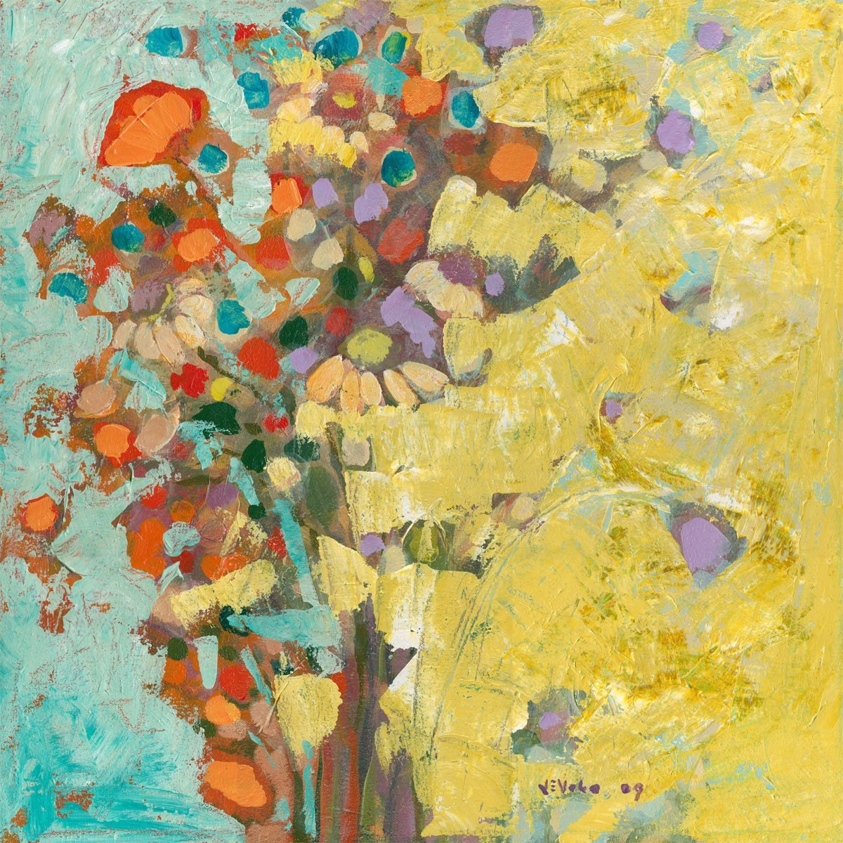 Abstract Bouquet 12 x 12 inch Fine Art Print