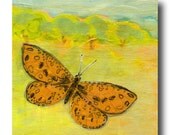 24 Pieces of Gold No 3 - ORIGINAL Painting on 6x6 Wood Block by JENLO