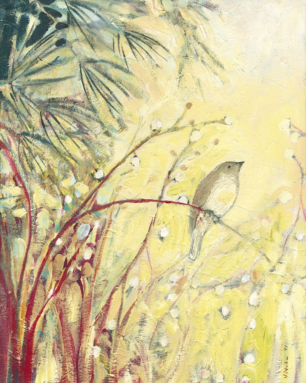 Songbird 8 x 10 inch Bamboo Fine Art Print by Jenlo
