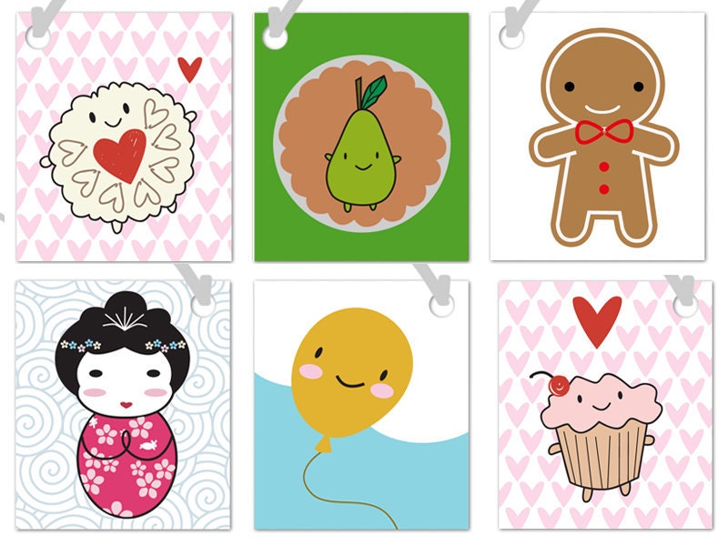 Gift Tags Variety Pack - any TEN kawaii designs