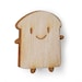 Wooden Bread Slice - Kawaii Brooch
