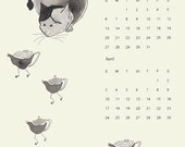 2011 calendar (original illustrations and sumi ink drawings)