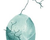 fragments in blue (original giclee art print)
