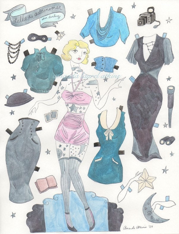 Stella the Astronomer Paper Doll