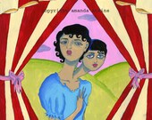 Cecilia and Beatrice print - vintage carnival inspired by Amanda Atkins