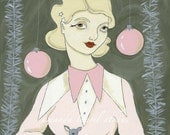 Silver in E Minor print - vintage inspired holiday portrait by Amanda Atkins