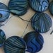 16inch Strand 20mm Mother of Pearl Beads Round Flat Coin Beads  Blue Shell