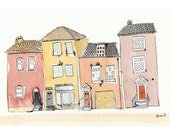 Four Little Houses - 4 x 6