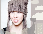 Meow Knit Hat PATTERN / Knitting Pattern PDF