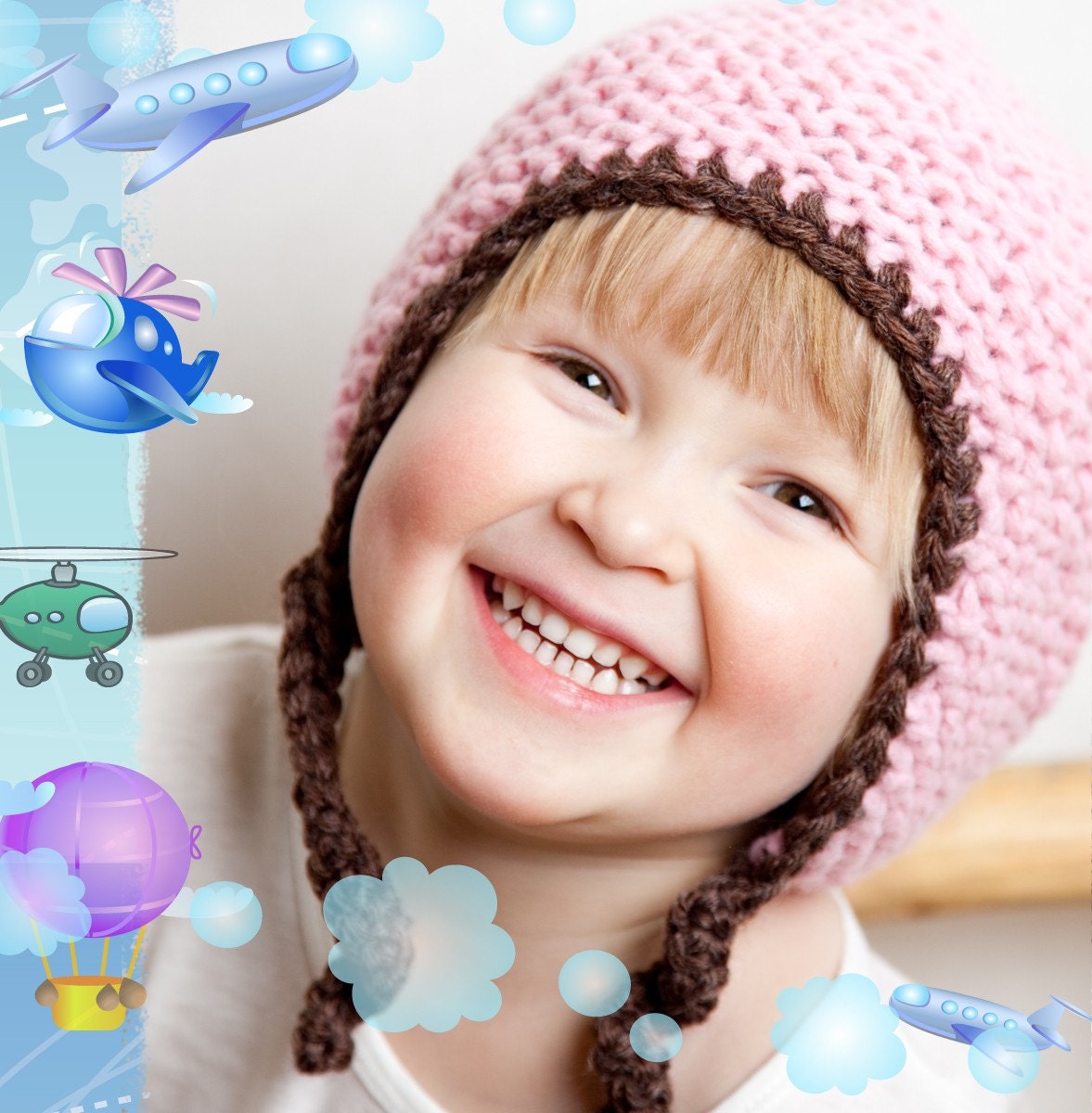 3 in 1 PATTERN Knittles Aviator Hat 1T-4T