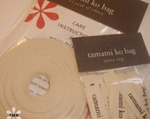 silkscreen ribbon and tags