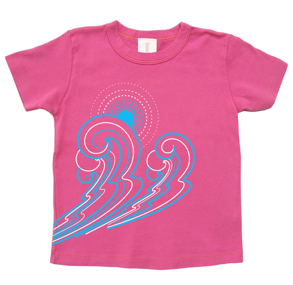 Waves TShirt Toddler Girl Pink (sale)