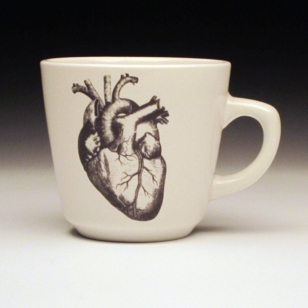 anatomical heart teacup