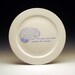 zombies love brains 9 inch dinner plate in BLUE