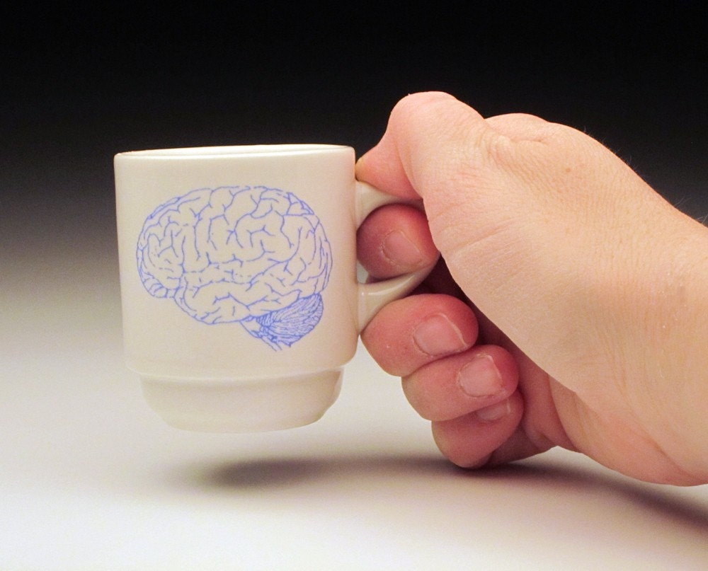 set of 2 skull and cross utensils Espresso cups in BLUE