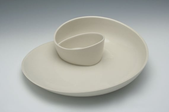 Plate - Whirl Serving Plate No. 12 - Porcelain Serving Plate - FREE SHIPPING
