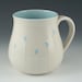 Porcelain Mug with Light Blue Accents