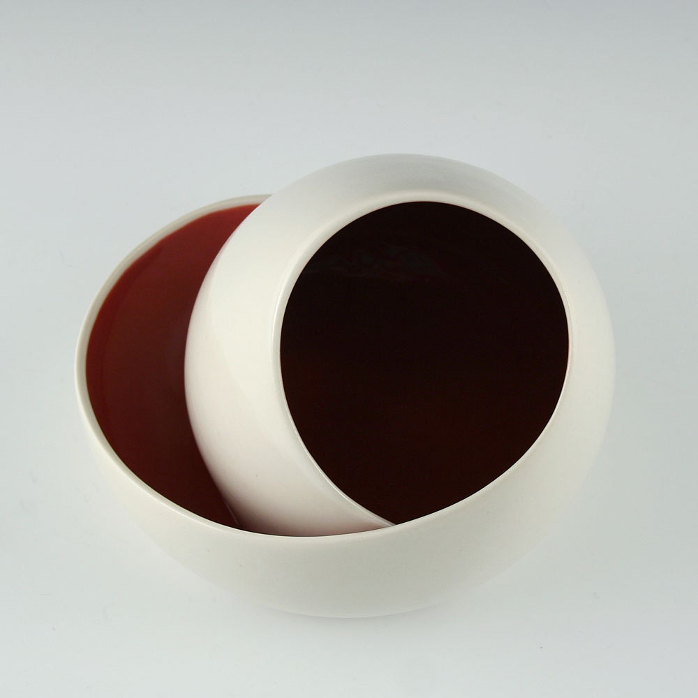 DISCOUNTED Egg Chair Vessel with Red Interior- second