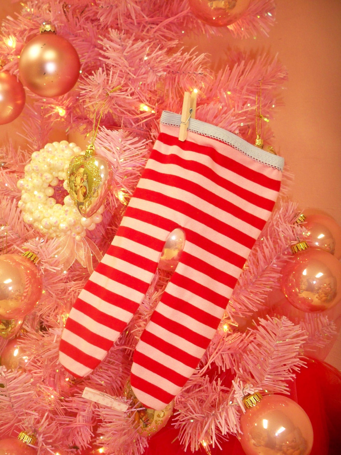 Waldorf doll  Cotton Lycra tights Made to order any size you need. Pink and Red