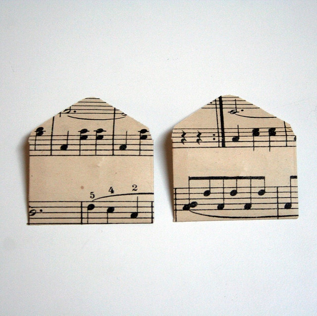 Set of 20 teeny tiny mini envelopes - upcycled