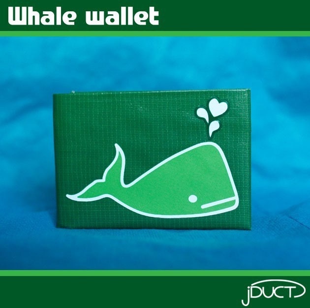 Whale duct tape wallet - by jDUCT