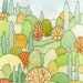 Perfect Landscape Art Print - from original watercolor painting of lovely trees