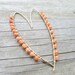 Sleek Linear Earrings - Salmon Bamboo Coral