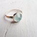 Aqua Chalcedony Ring Faceted w/ Sterling Band