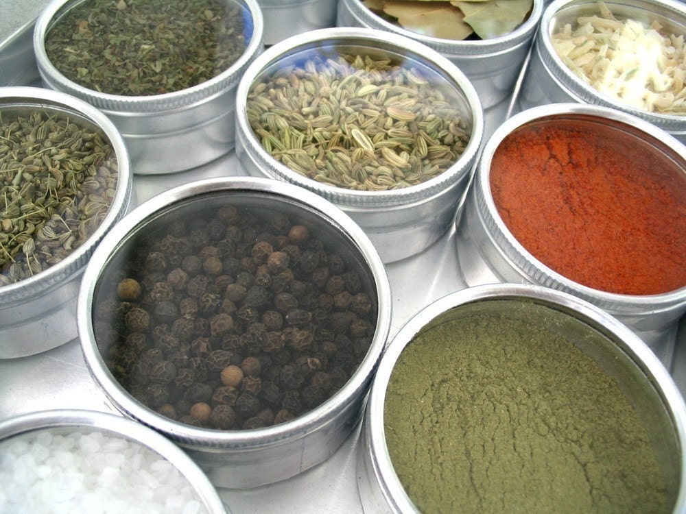 large custom spice kit- you pick the spices. the perfect gift for an aspiring chef.