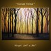 Landscape Scenic Original Large Painting Modern Contemporary Trees Forest ... 24 x 36 .. Sunset Forest, by Amy Giacomelli