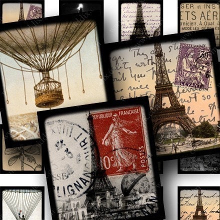 French digital collage sheet scrabble tile size -- piddix no. 681