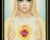 Sad Mary Painting - Vicki Berndt