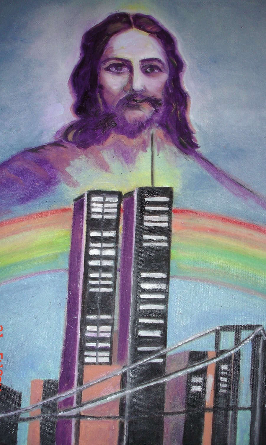 Jesus and 9/11 - 18 x 24 Print n High Quality Gloss Poster Paper