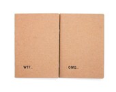 WTF... & OMG... - Kraft Pocketbooks - Foil Stamped