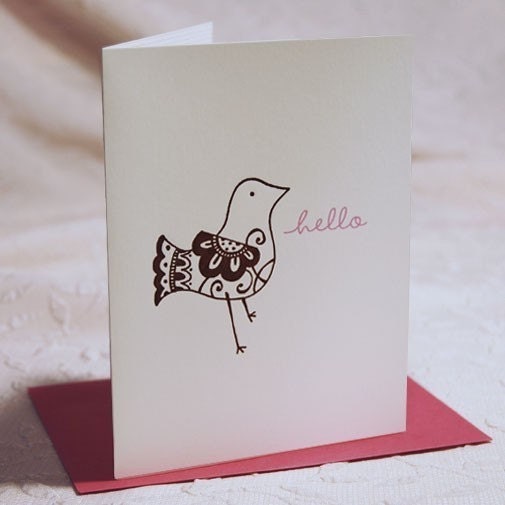 Hello Birdie Letterpress Notes