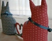 Kitty Love - Pretty Kitties in Love - Soft Sculpture Cats