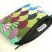 SALE Eco FRIENDLY Little Zipper pouch Coin Purse Gadget Case - Mist Fans (Padded)