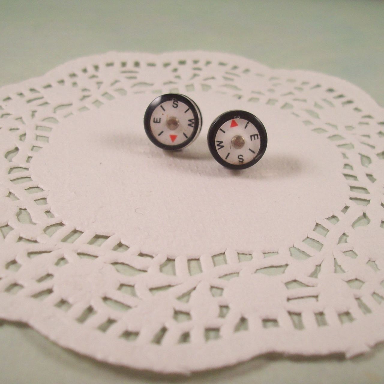 Mini Compass Earrings