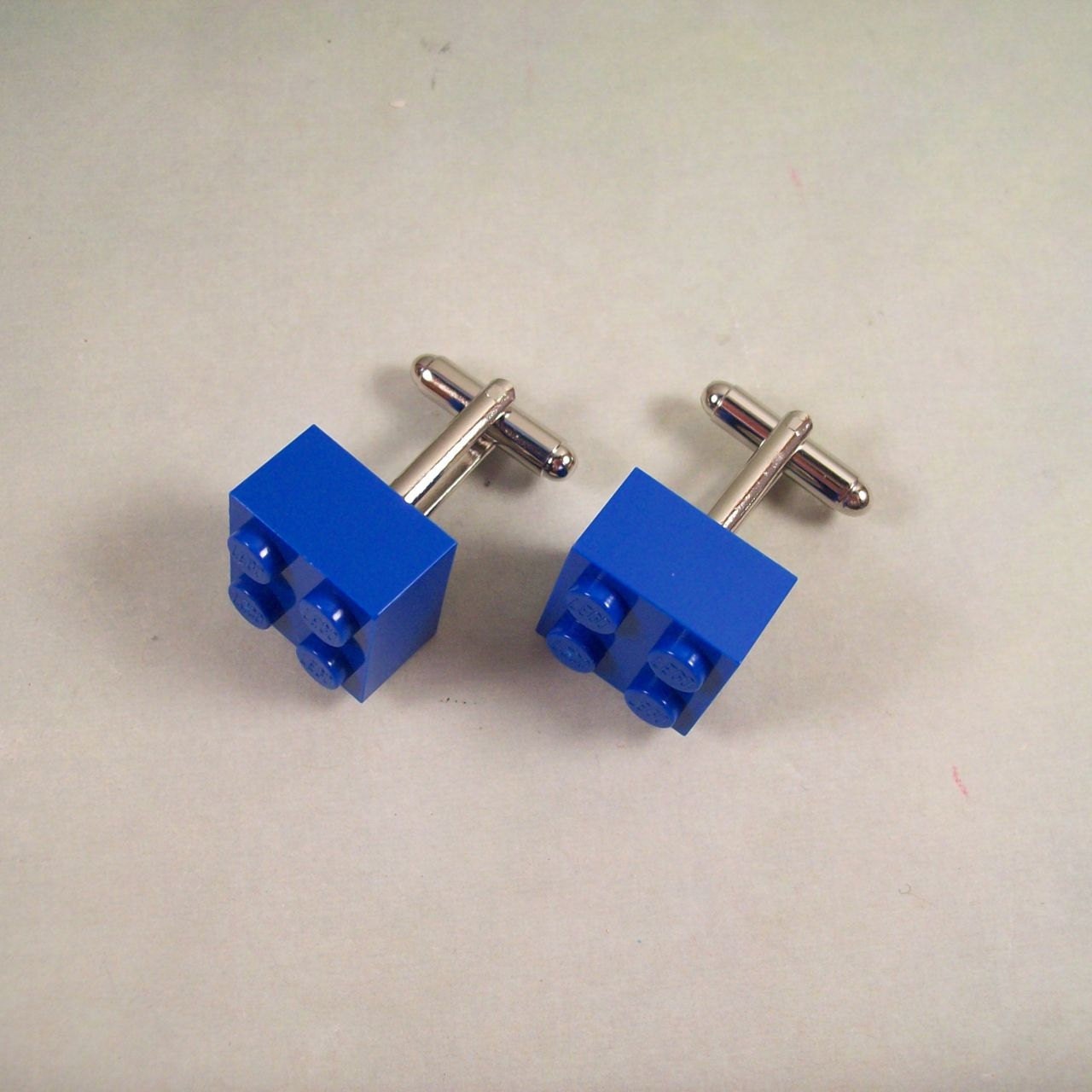 Blue Lego Cuff Links