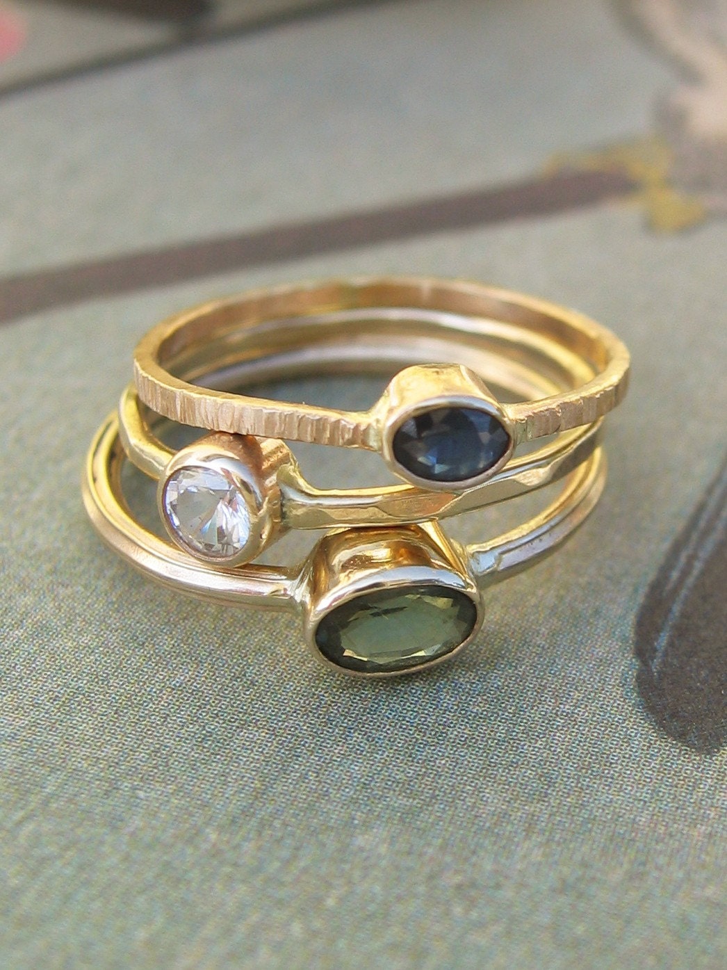 Custom Sapphire Stacking Rings