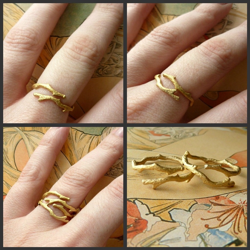 Silver Bypass Branch Ring