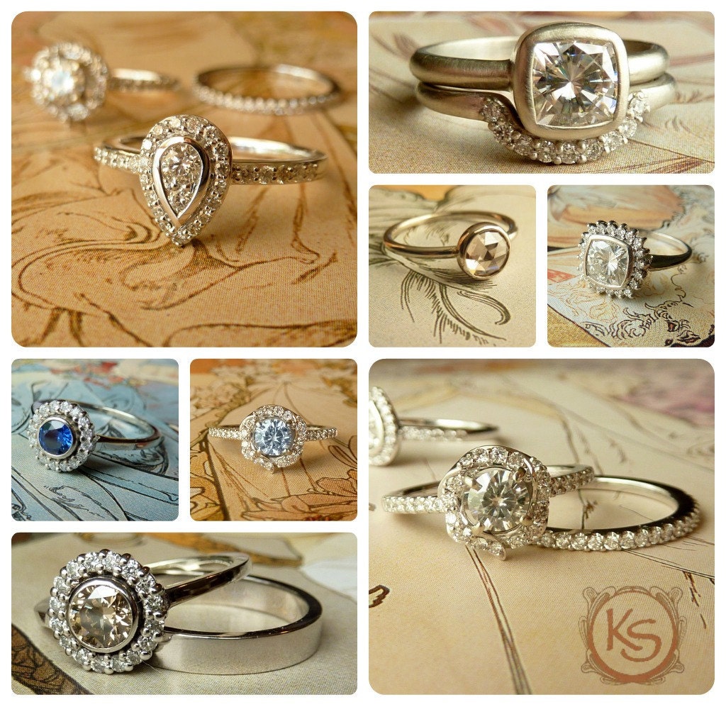 Yellow Gold Bezel Set Diamond Halo Ring