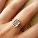 Rose Cut Periwinkle Sapphire Ring
